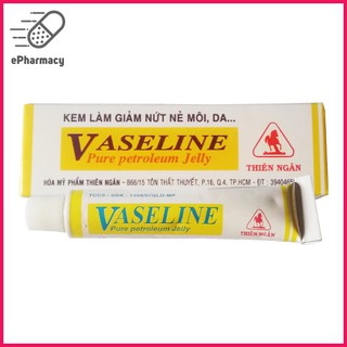 VASELINE PURE 10g - KEM LÀM GIẢM NỨT NẺ MÔI, DA