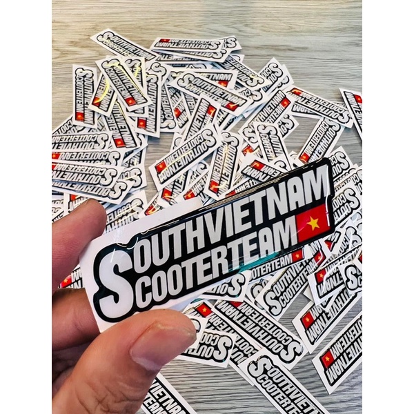 Tem Sticker Logo Southvietnam Đổ Nổi Dán Trang Trí Xe