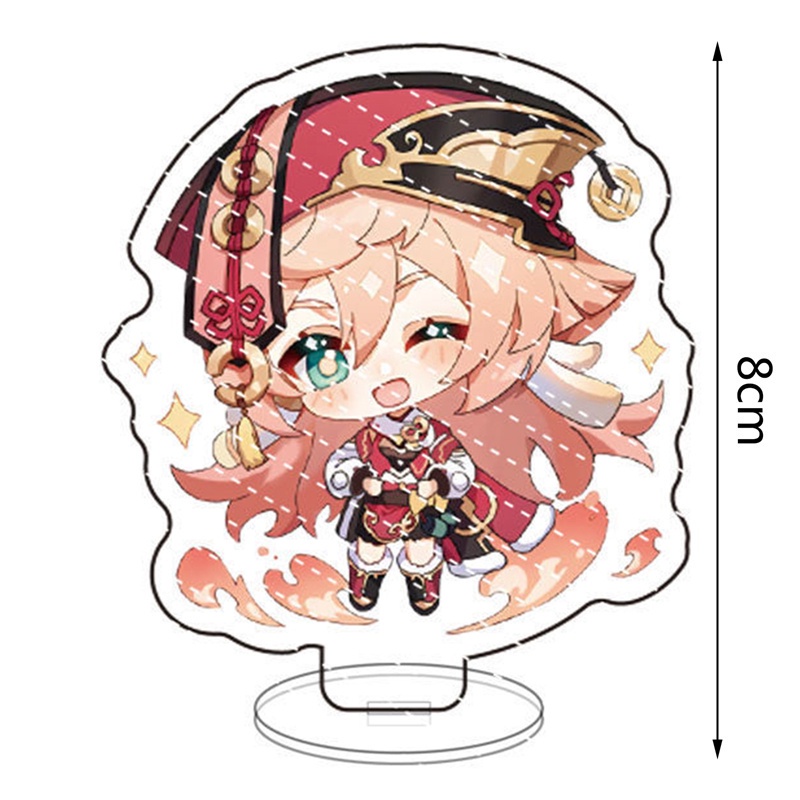 Mô hình đứng bằng acrylic mô phỏng nhân vật trong game Genshin Impact để bàn trang trí