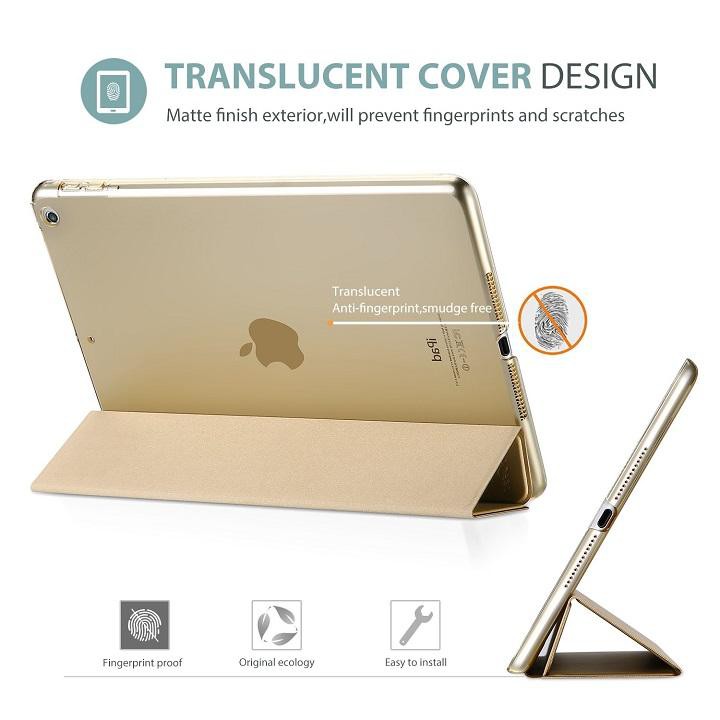Bao da tắt mở màn hình cho  iPad 9.7" New 2017/ Ipad Air / Ipad Air2 / Ipad Mini 123/ Mini 4 - màu gold | BigBuy360 - bigbuy360.vn