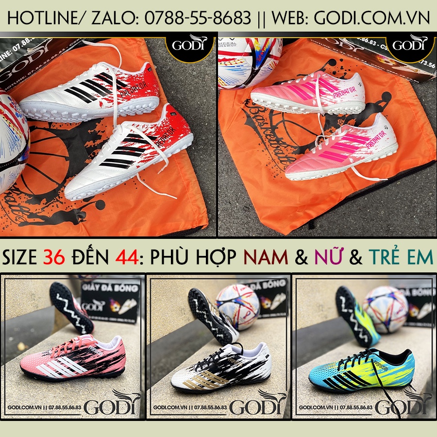 Giày đá banh nam nữ giá rẻ, giày bóng đá trẻ em, con nít, con gái KHÂU FULL ĐẾ size 36 size 37 size 38 đến size 44 Godi