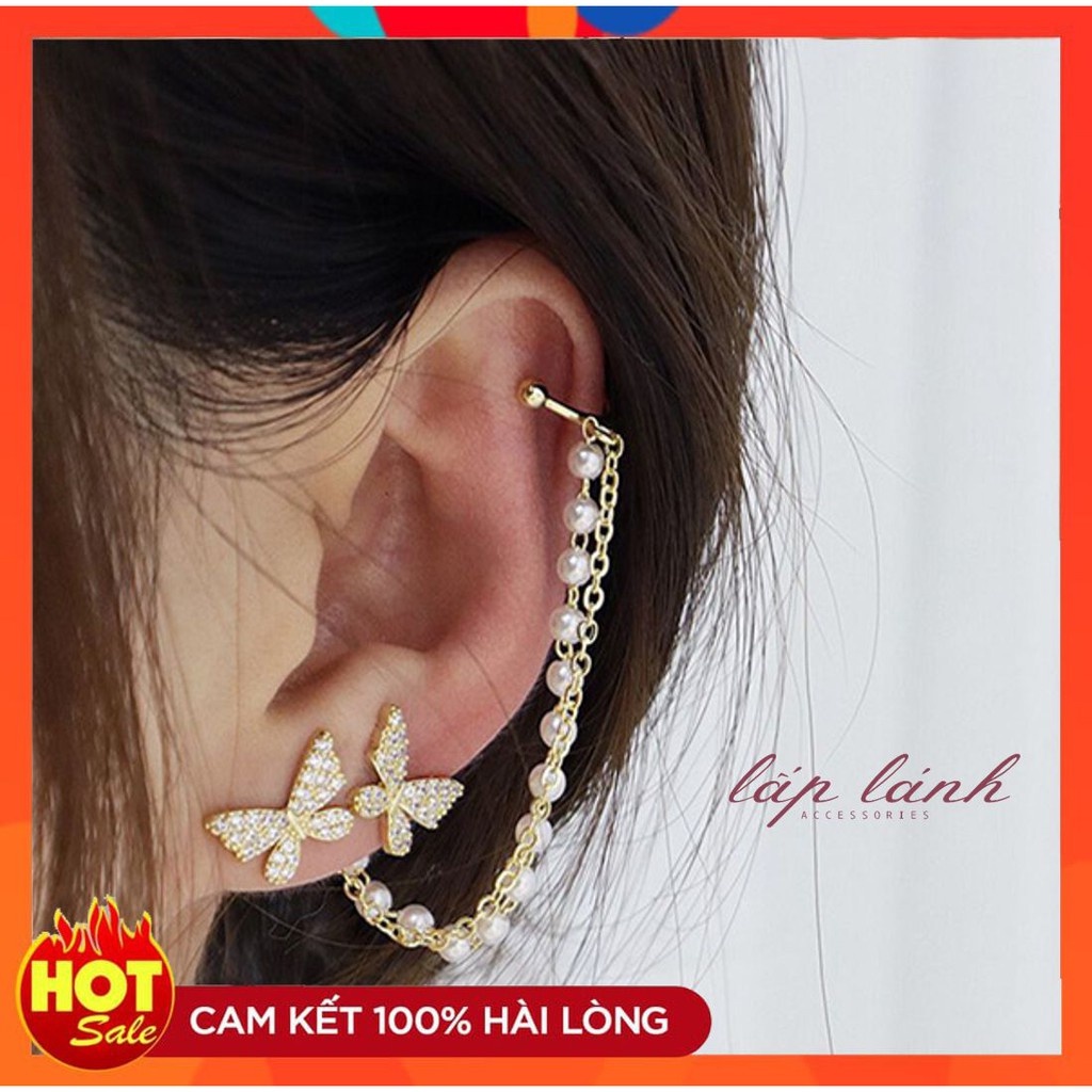 [HOT] BÔNG TAI HOA TAI HÌNH BƯỚM MÓC VÀNH TAI PHONG CÁCH HÀN QUỐC 214BTBDX