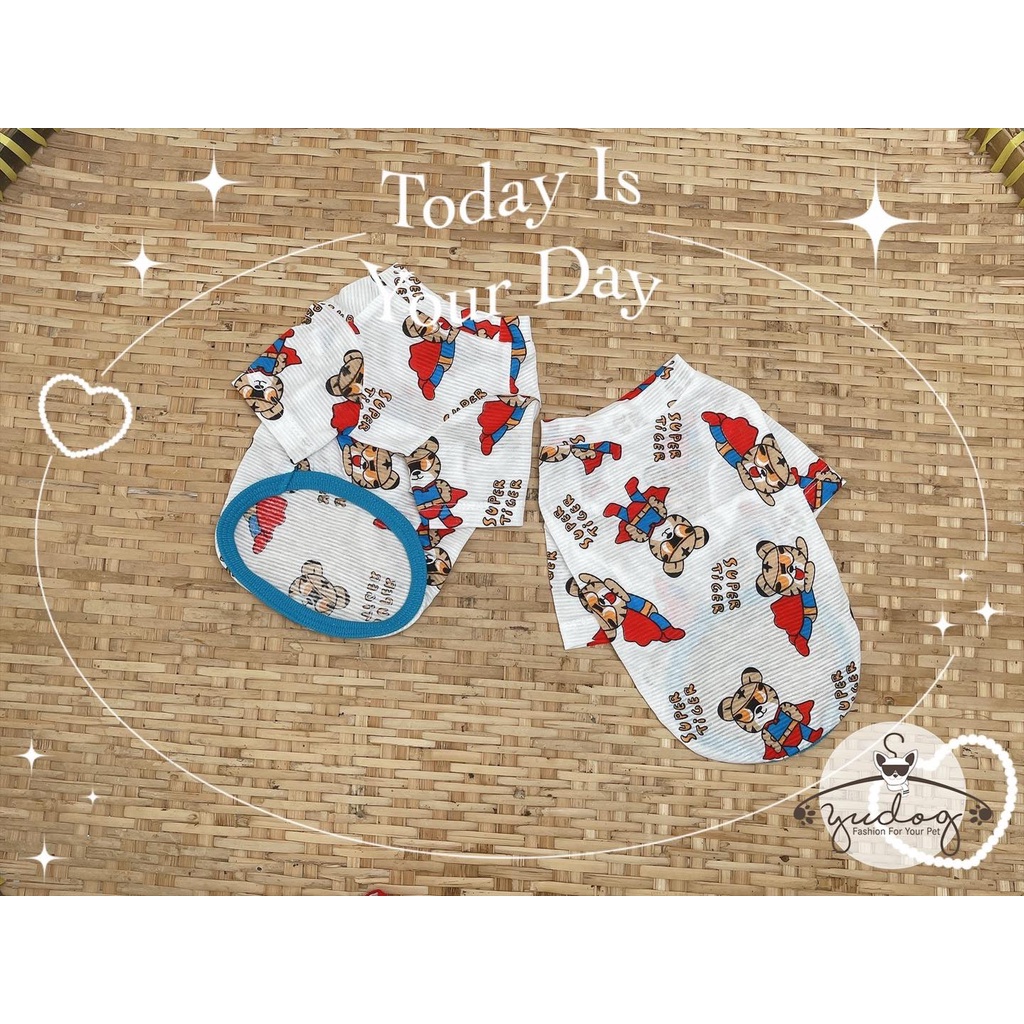 Áo thun hoạt hình mặc cho chó mèo yudog