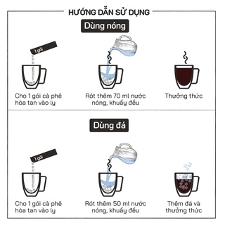 [Tặng hộp L&L] Combo 2 hộp cà phê hòa tan GUNAM cà phê đen đá (hộp 10 gói x 16g)