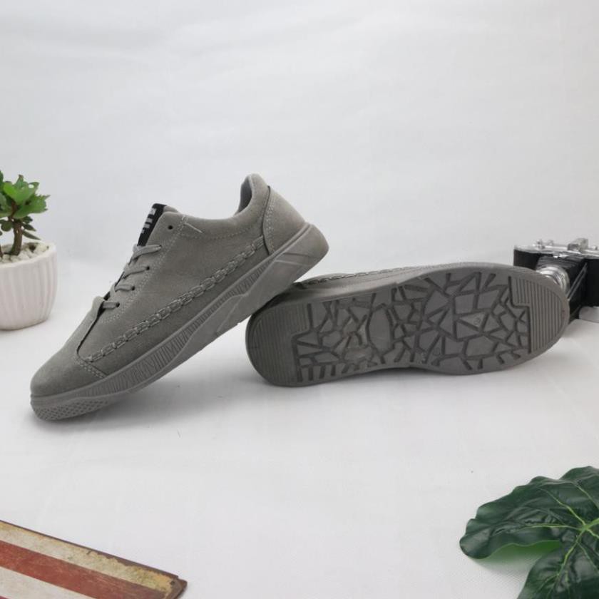 Rẻ Nhất TT Giày sneaker nam full xám kiểu da lộn DD390 Shop ĐỊCH ĐỊCH 1