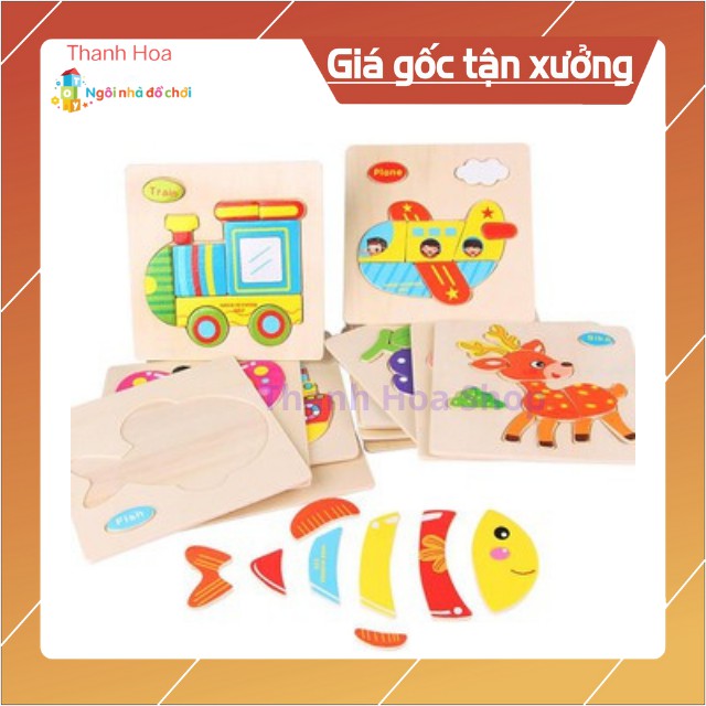 Tranh Ghép Hình 3D Nồi Bằng Gỗ Đồ Chơi Giáo Dục Sớm Thông Minh Montessori Cho Trẻ Từ 1 - 5 Tuổi NOVA_HOA VD25