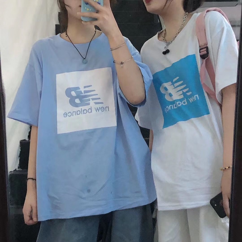 Áo Phông Nữ Candy Color Printed T-shirt Women's Loose Korean Sweet Half Sleeve Top