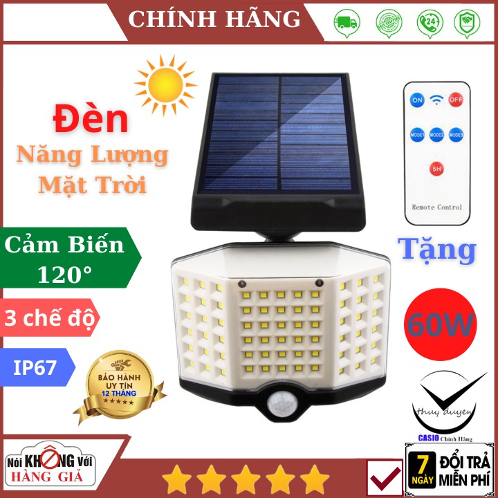 ĐÈN NĂNG LƯỢNG MẶT TRỜI YT- 66 - 3 chế độ thông minh , chống nước IP67 - tặng điều khiển