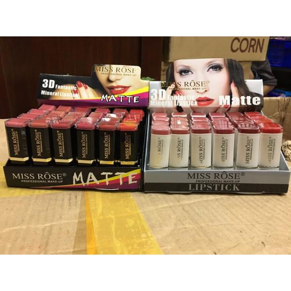 Son Sáp Tông Đỏ Miss Rose 3D