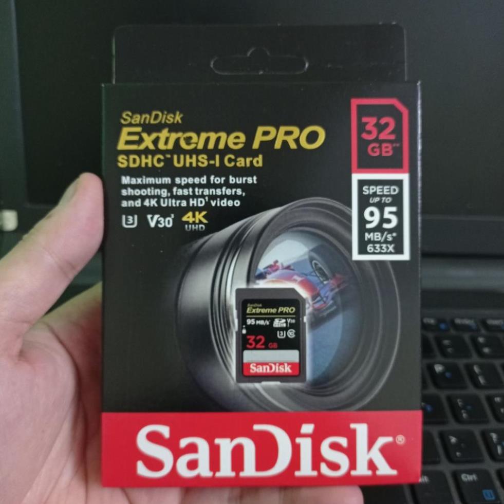 Thẻ nhớ SD Sandisk 32G 64G Ultra Class 10 và Extreme Pro tốc độ cao 4K cho máy ảnh máy quay