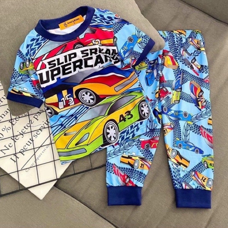 Bộ quần áo trẻ em chất cotton cho bé trai bé gái 10-30kg Củ khoai tây shop in hình nhân vật hoạt hình