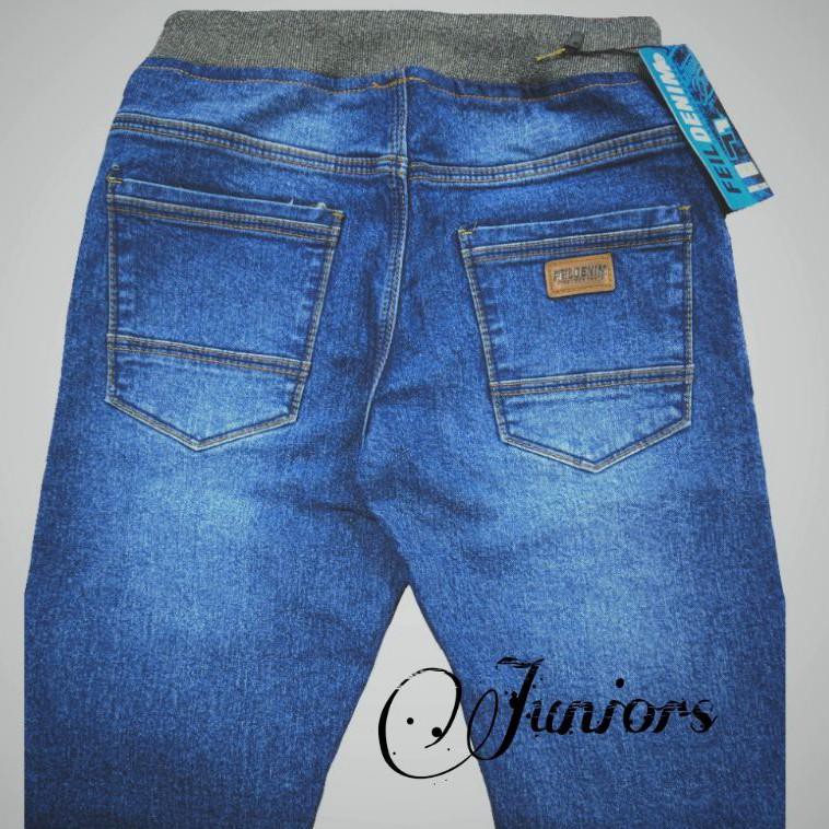 Quần Jeans Nam Dài Lưng Thun Dây Rút Thời Trang