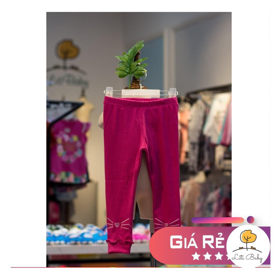Quần legging bo gấu hình mèo LITIBABY bé gái size 1-10T .X19 mã 2 (còn mã 1)
