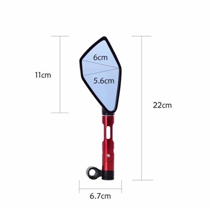 GƯƠNG 5 CẠNH Riroma Kèm Ốc [ 1 Chiếc Trái ]