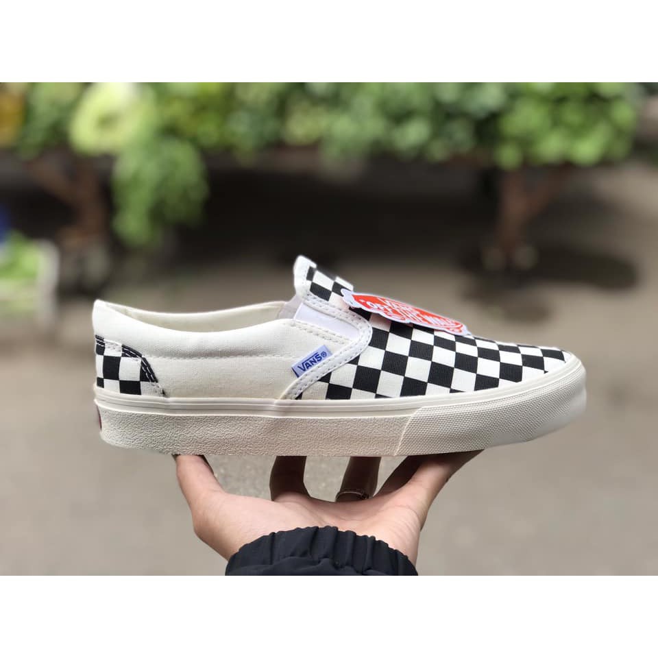 Bản SlÊU CẤP Vans vault caro  (Checkerboard Slip On) [ảnh trực tiếp] full box ,bill