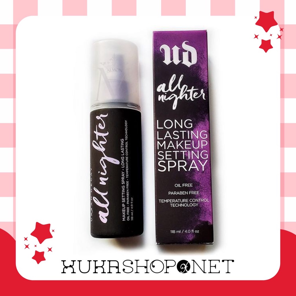 [Chính Hãng 100%] Xịt Khóa Makeup Urban Decay All Nighter Long Lasting Makeup Setting Spray (Full Size 118ml)