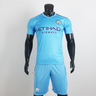 Bộ Quần Áo Bóng Đá Câu Lạc Bộ Manchester City màu xanh mùa giải 2019 2020