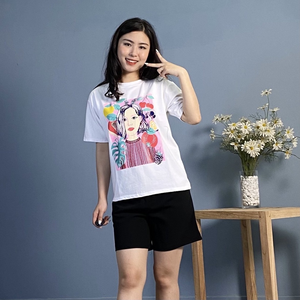 Áo phông in hình cô gái siêu hot