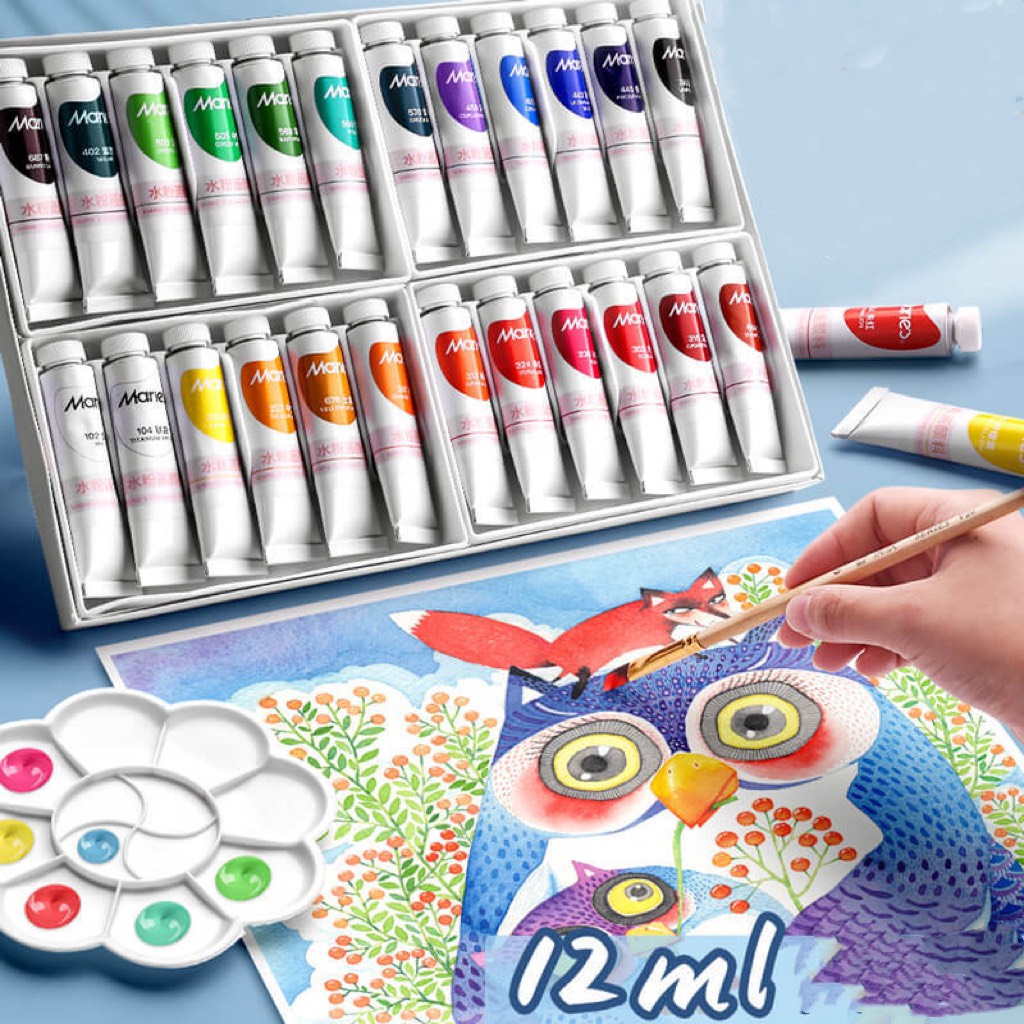 Màu Acrylic MARIES dạng tuýp 12/18/24/36 màu - 12ml/ tuýp