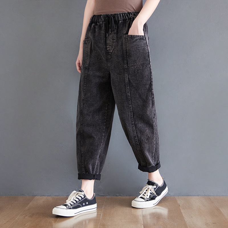 SALE LỖ SIZE M G28 quần jean big size freesize thoải mái rộng rãi phong cách Hàn quốc thời trang