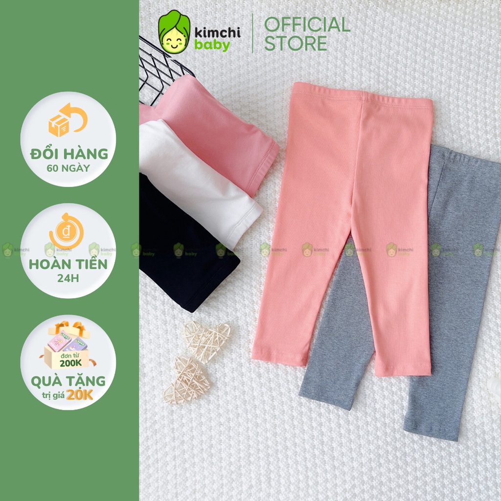 Quần Leggings Dài Cho Bé Gái Vải Cotton Spandex Mềm Mịn Cực Thoải Mái Và Sang Chảnh LGD2201