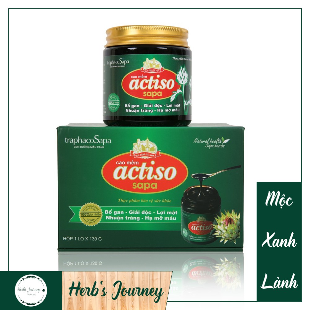 Cao mềm Actiso Sapa - Traphaco Sapa - Hộp 1 lọ 130g - Thanh nhiệt, mát gan, giải độc gan, thanh lọc cơ thể