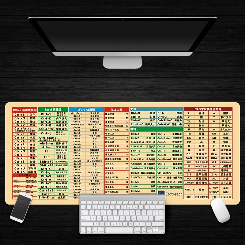Tấm Lót Chuột Và Bàn Phím Máy Tính ps cad excel Siêu Dày
