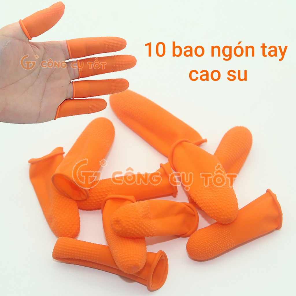 Bao bảo vệ ngón tay bằng cao su 10 chiếc/gói