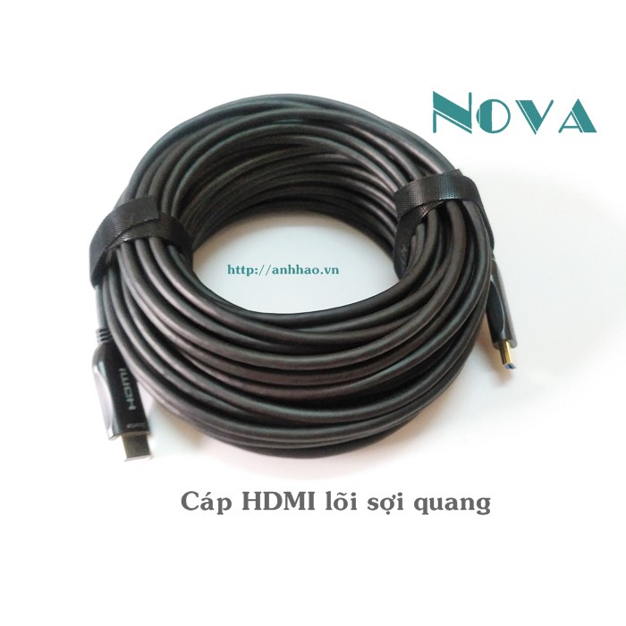 Cáp máy chiếu, cáp màn hình HDMI sợi quang dài 20M cao cấp NV-32010 Novalink made in Việt Nam