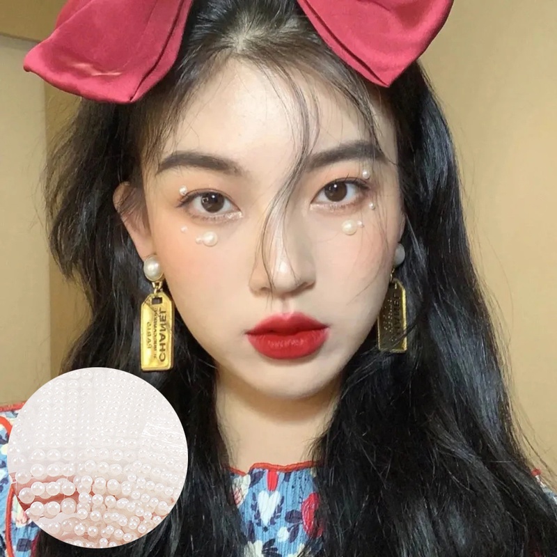 [Hàng mới về] Miếng dán đính ngọc trai giả trang trí thủ công/ làm trang sức 3 4 5 6 mm