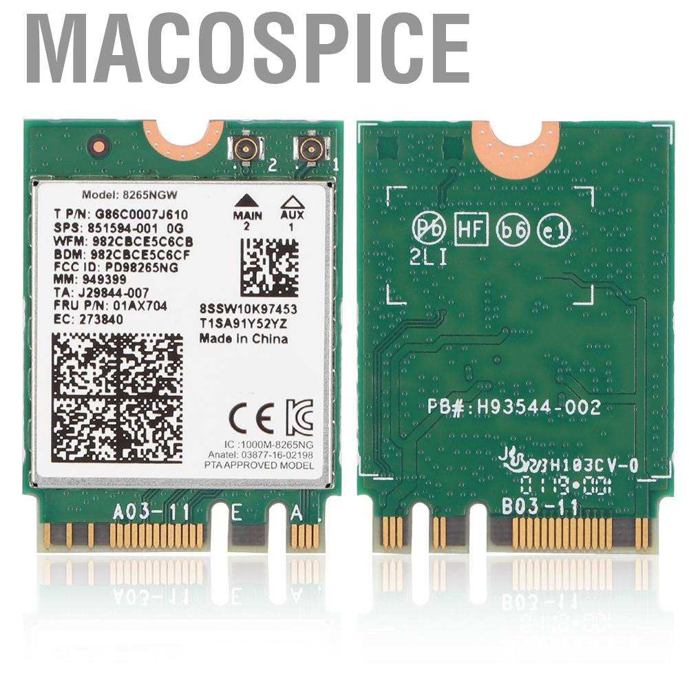 Card Mạng Không Dây Macospice Cho Intel 8265ngw 867mbps 2.4g / 5g Ngff Wifi Bt 4.2 Lenovo | BigBuy360 - bigbuy360.vn