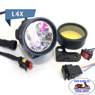 Đèn trợ sáng lx4 đầy đủ phụ kiện chính hãng cree, chống nước tuyệt đối