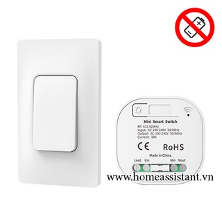 Bộ công tắc điều khiển từ xa rf wifi zigbee tuya nút bấm không dùng pin kp01