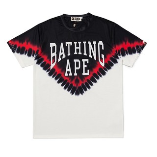 Áo Thun Cotton Tay Ngắn In Hoạ Tiết Chữ Bathing Ape Cá Tính