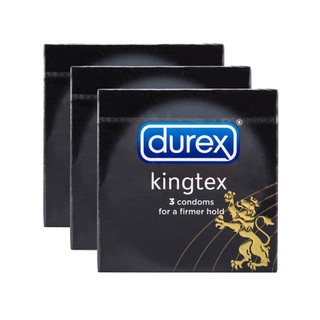 Bao cao su durex Kingtex (đen) Hộp 3 cái