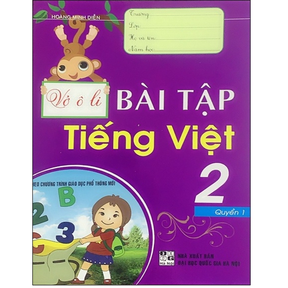 Sách - Vở Ô Li Bài Tập Tiếng Việt 2 Quyển 1