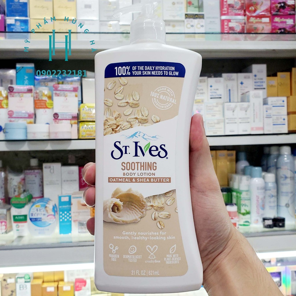 Sữa dưỡng thể StIves, dưỡng thể yến mạch và bơ StIves Body Lotion 621ml