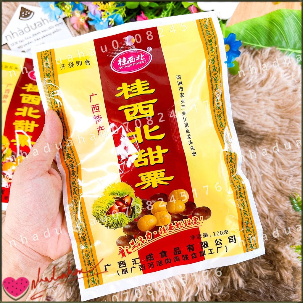 Hạt dẻ hấp mật ong Quảng Tây gói 100g túi zip