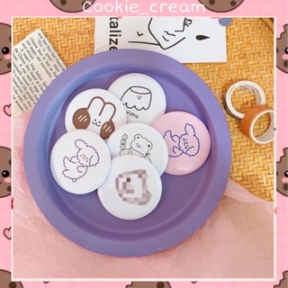 Gương Trang Điểm Mini Cầm Tay Siêu Cute Bỏ Túi Hàn Quốc Tiện Lợi Viền Kim Loại