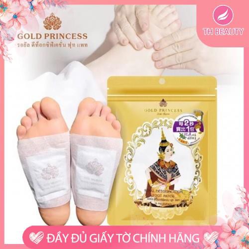 &lt;THẬT 100%&gt; Bịch 10 miếng dán thái độc chân Gold Princess