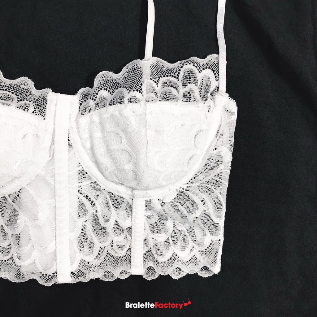 [Tặng mã 30k] Áo lót ren croptop trắng, áo ngực croptop, áo lót đẹp mặc đi chơi, có gọng, mút lót [mẫu N31] | BigBuy360 - bigbuy360.vn