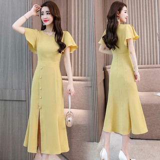 Đầm ôm xẻ dáng dài cho người béo mập
