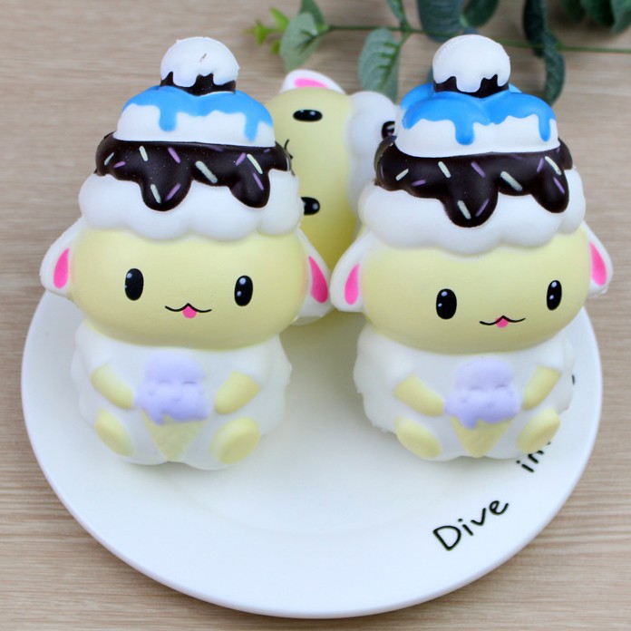 Đồ Chơi Bóp Squishy Hình Cây Kem Ốc Quế Dễ Thương , Kích Thước 14Cm |shopsquishydep