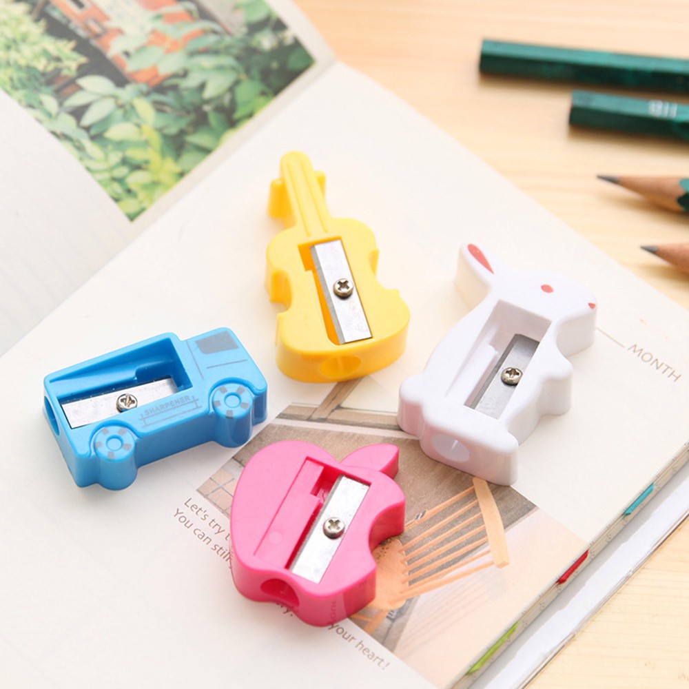 1Pcs Candy Color Pencil Sharpener Student School Stationery Supplies Prize Gift