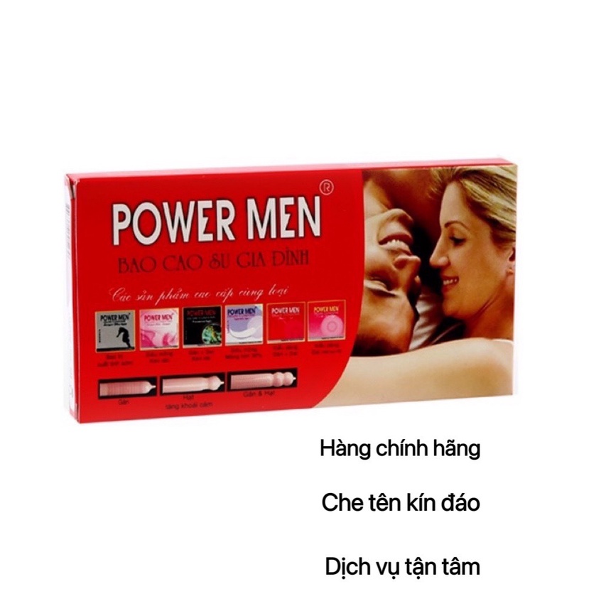 Bao Cao Su POWER MEN Gia Đình Hộp 12 Chiếc