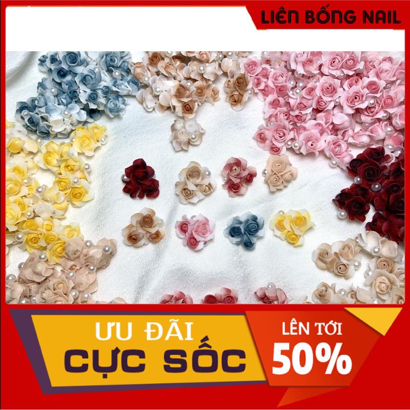Hoa bột nail - Hoa hồng mẫu mới
