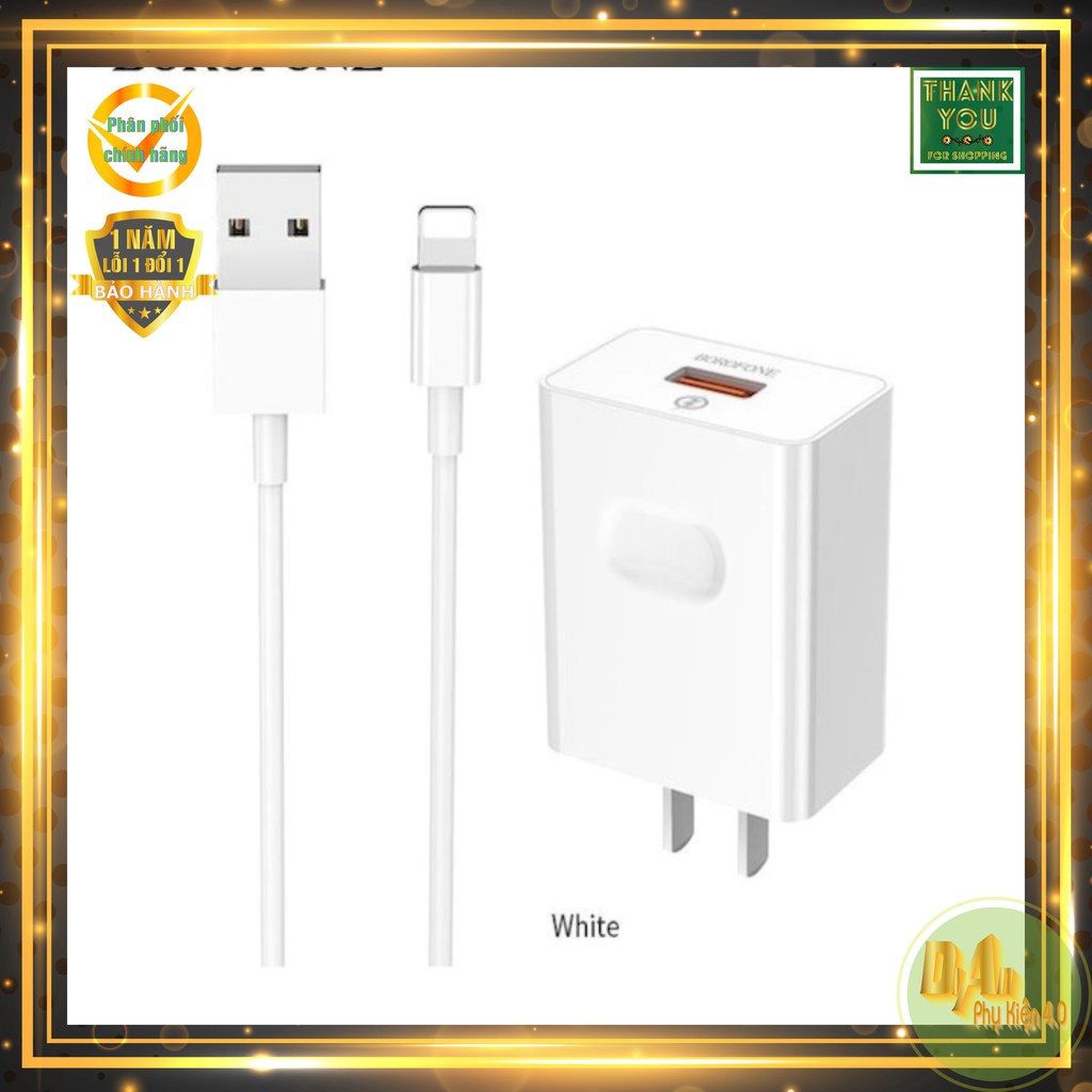 Bộ Sạc Nhanh Borofone CD2 25w Dùng Cho Iphone - Type C  - SamSung  Hàng Chính Hãng Bảo Hành  1 Năm