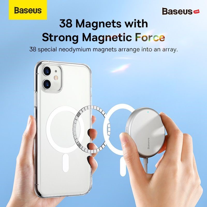 Ốp Lưng Nhựa Cứng Sạc Không Dây Magsafe Từ Tính Baseus Crystal Magnetic Phone Case Cho I.P 11