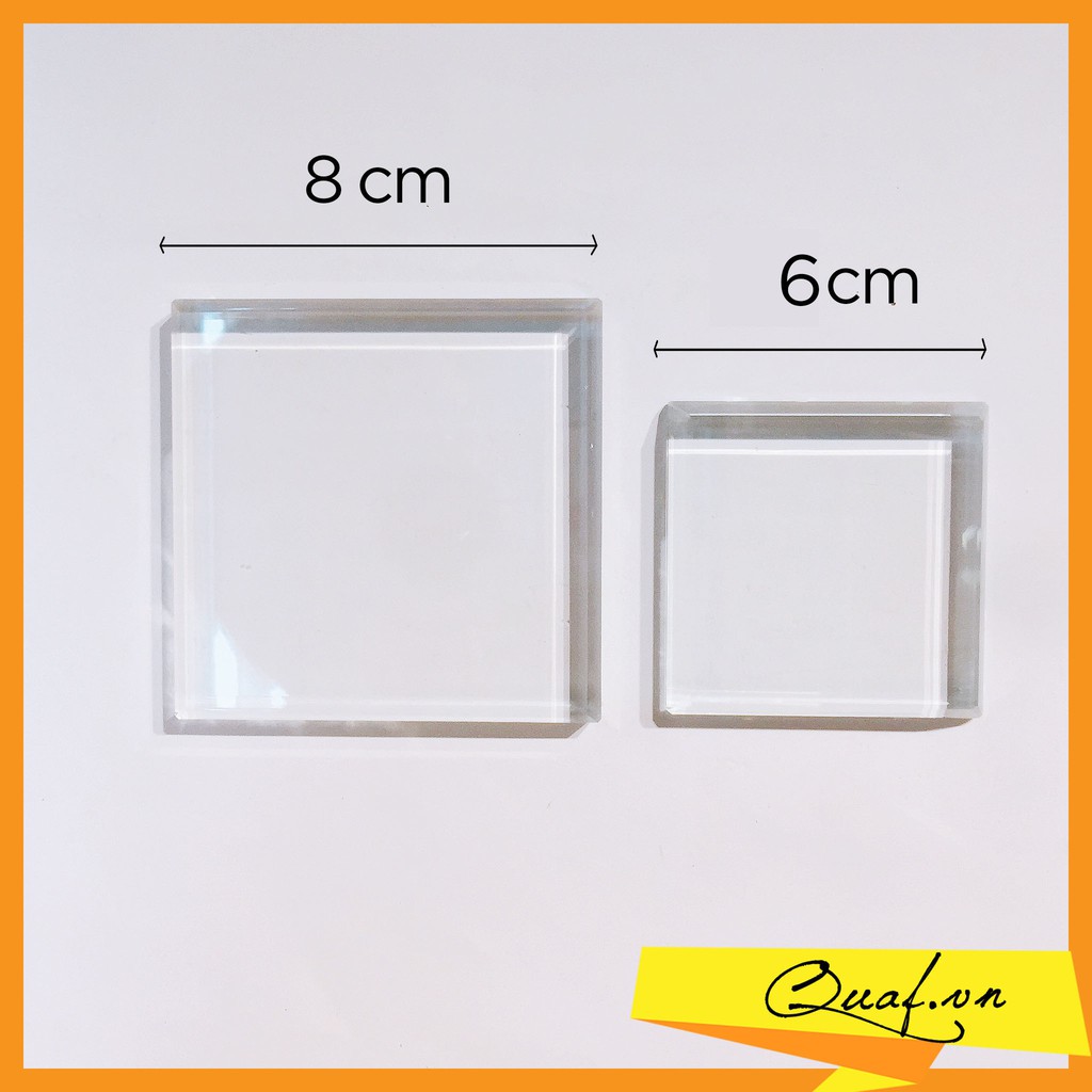 Đế pha lê trưng bày sản phẩm MOON, kích thước 6x1, 8x1, 6x2, 8x2cm
