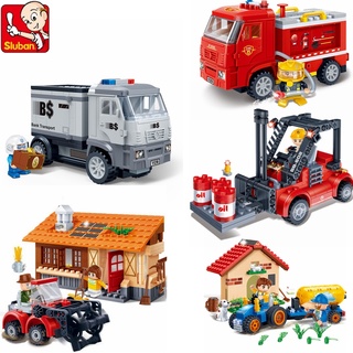 Đồ chơi lego lắp ráp mô hình xe cứu hỏa cảnh sát dành cho bé trai